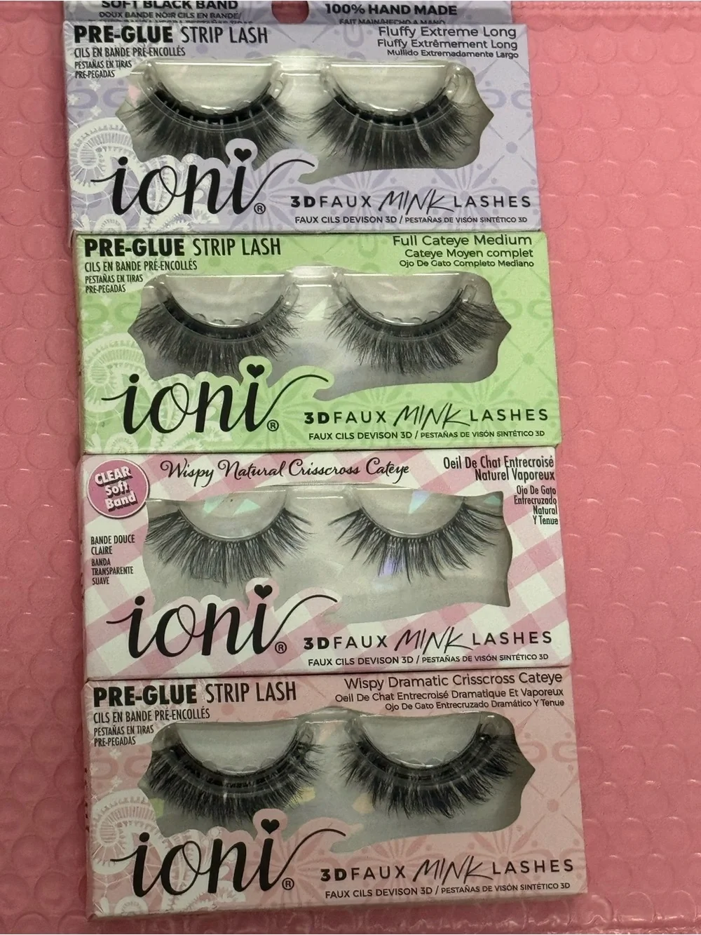 Pre-Glue Strip Lashes - Black (3 Pairs)